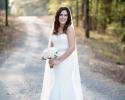 This lovely bridal bouquet is soft and elegant with white and pink roses. 